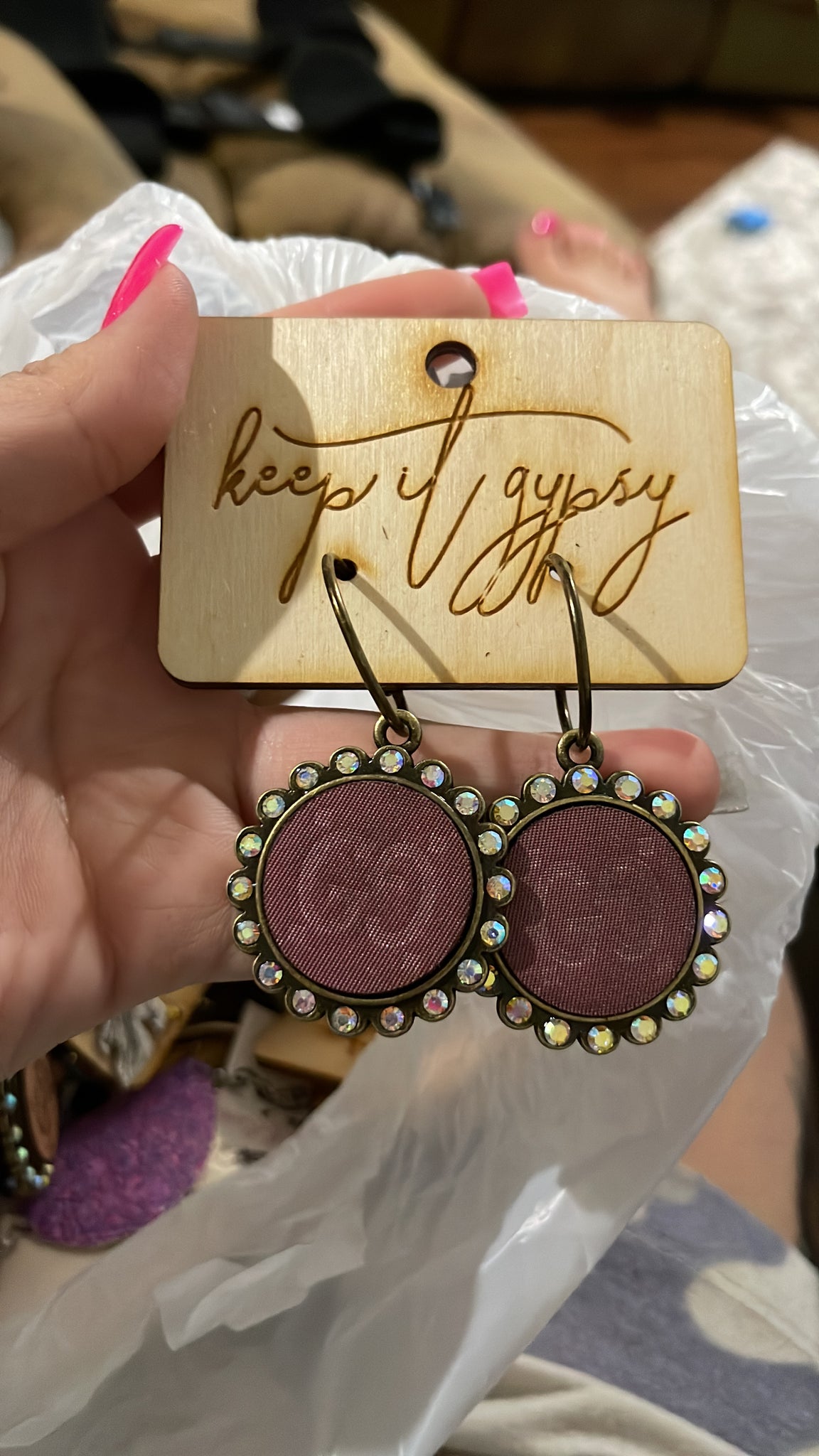 Gucci Upcycled Teardrop Earrings (GG)